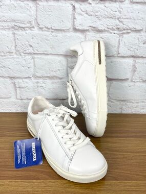 Birkenstock Bend Low Leather Cork White Leather Sneaker Size 8 New!